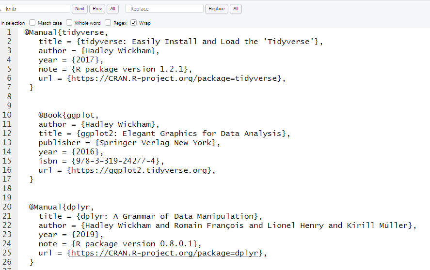 Formating reference in Bibtex format