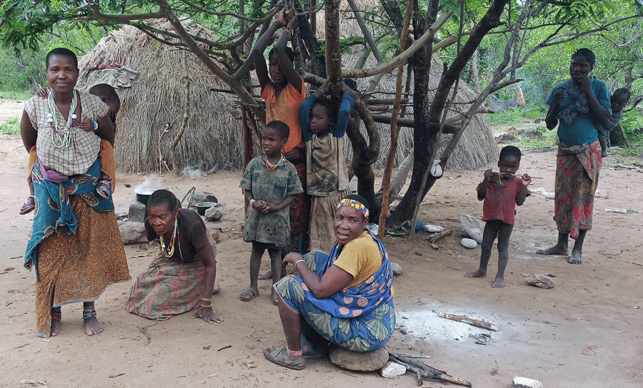 Hadzabe nuclei in the upper hill of Lake Eyasi in Mangora, Karatu